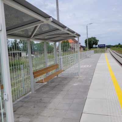 Przystanek w Pszennie na mapie kolejowego połączenia z Wrocławia do Świdnicy przez Sobótkę