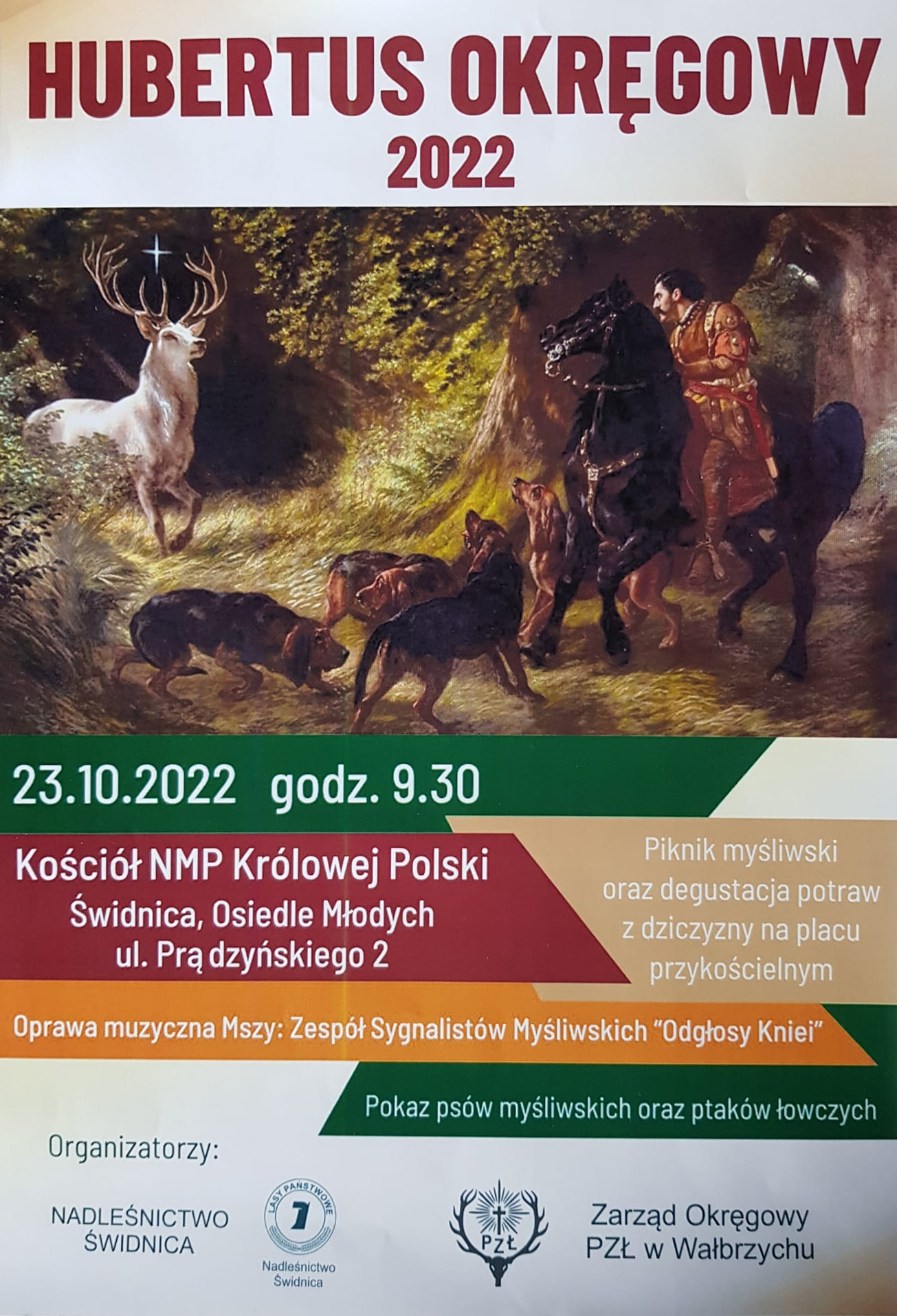 Plakat z zapowiedzią Hubertusa Okręgowego