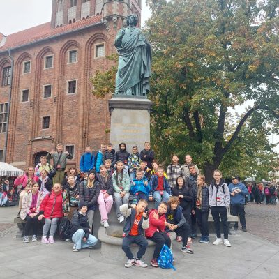 Uczestnicy wyjazdu na podróże z klasą do Torunia