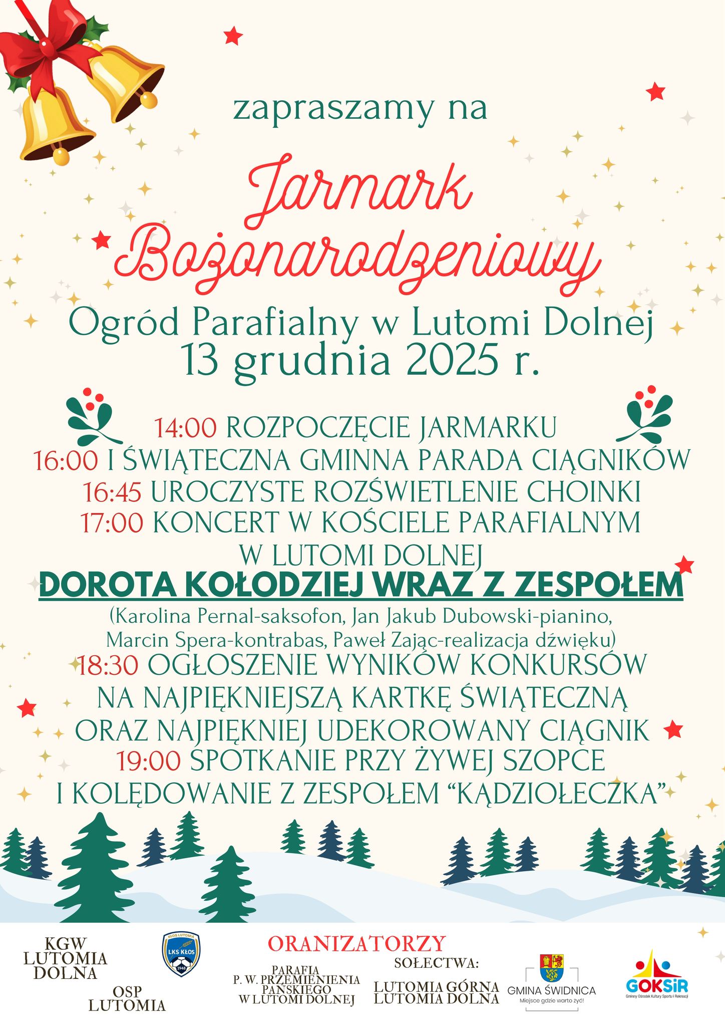 Infografika plakatu na jarmark bożonarodzeniowy