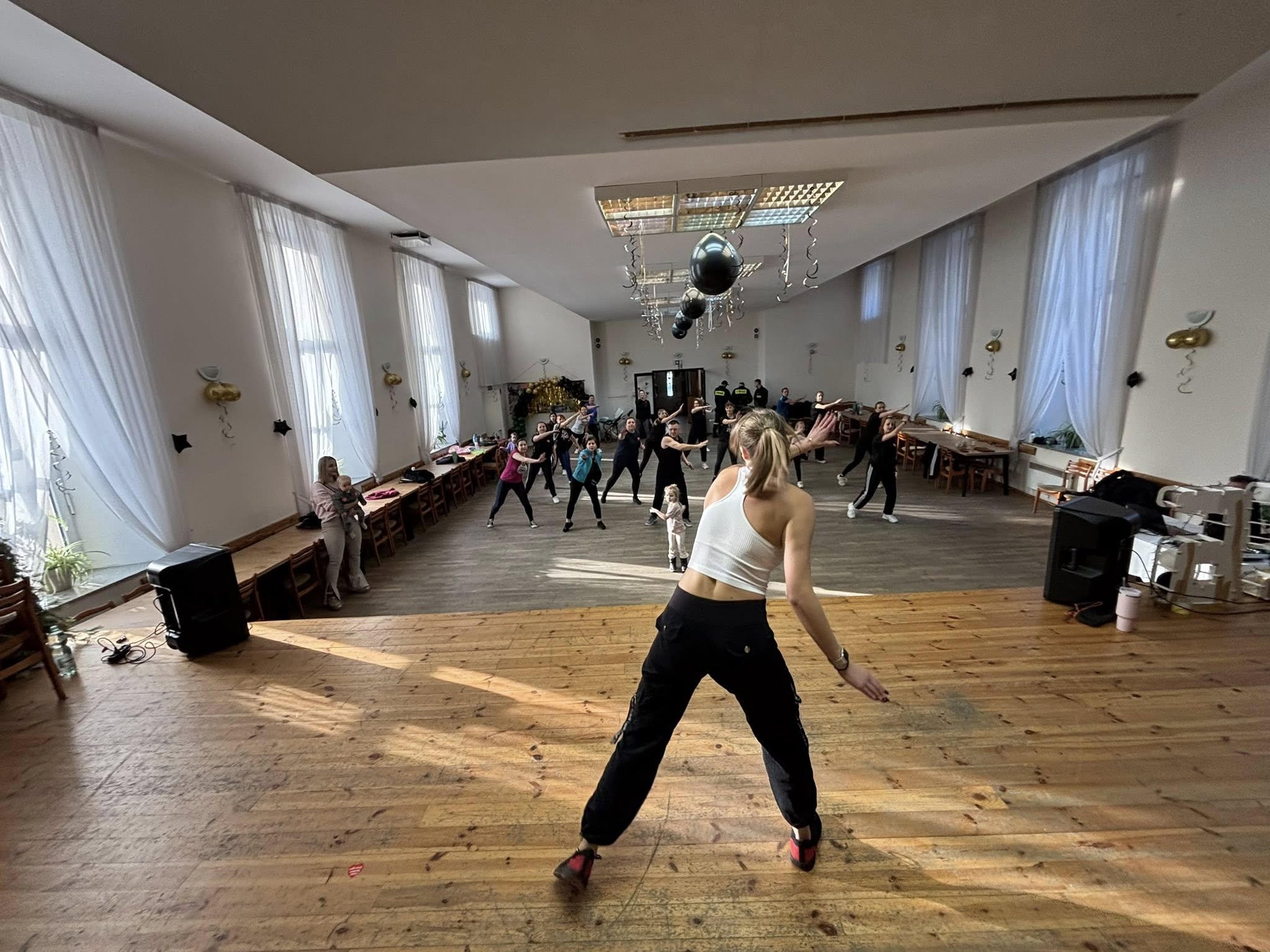 Zumba w świetlicy w Bystrzycy Górnej