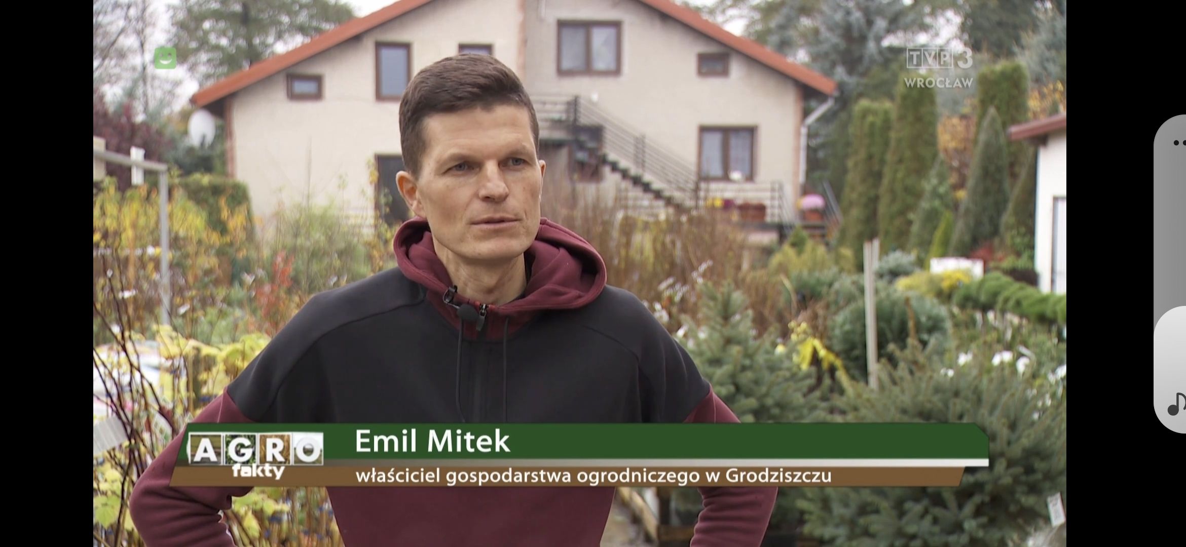 Kadr z ujęcia wywiadu Emil MItek