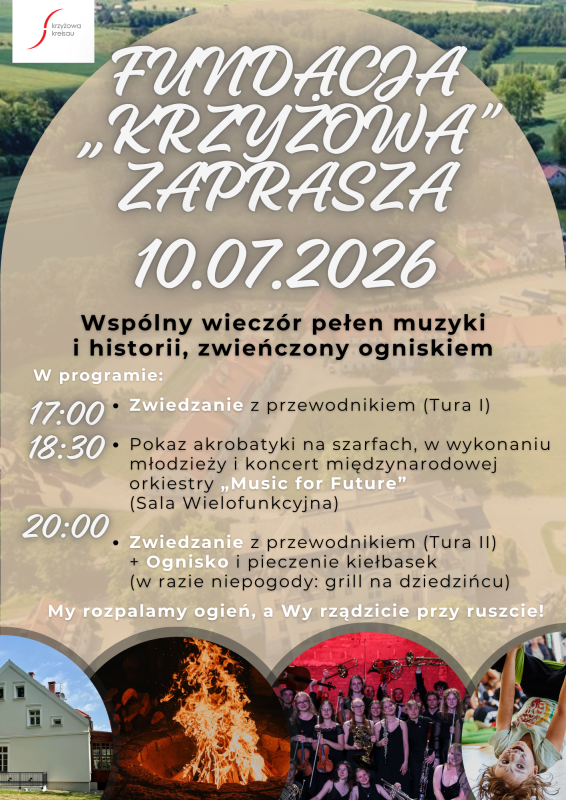 Plakat z zapowiedzią zwiedzania Domu na Wzgórzu
