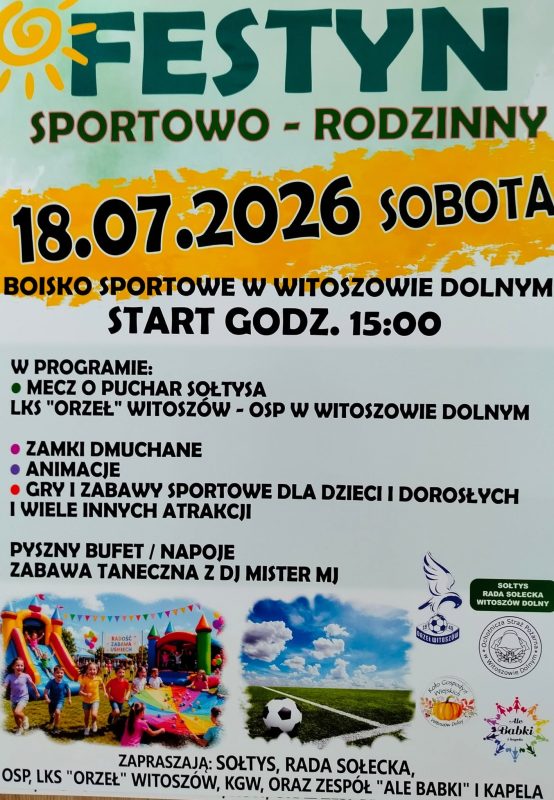 Plakat fesyn rodzinny w Witoszowie Dolnym